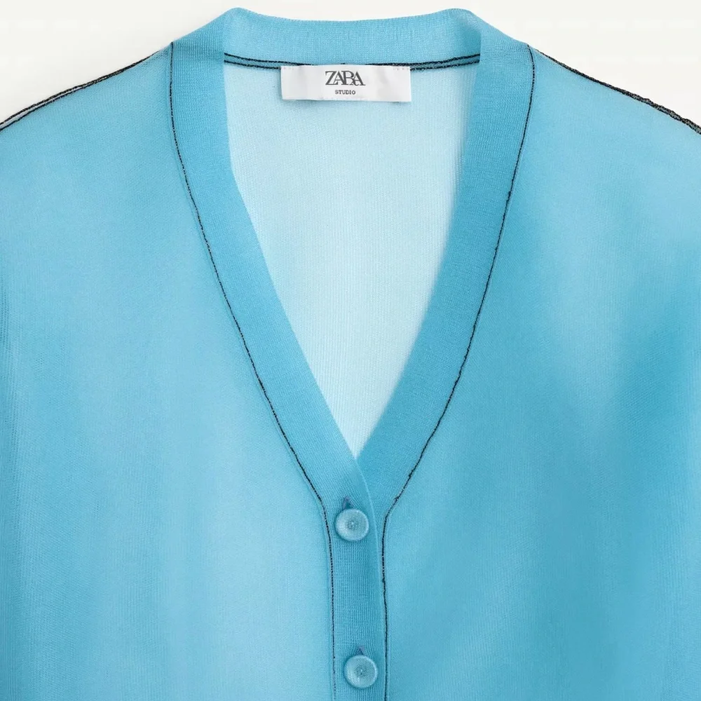 ZARA LIMITED EDITION SHEER KNIT CARDIGAN - Picture 5 of 9
